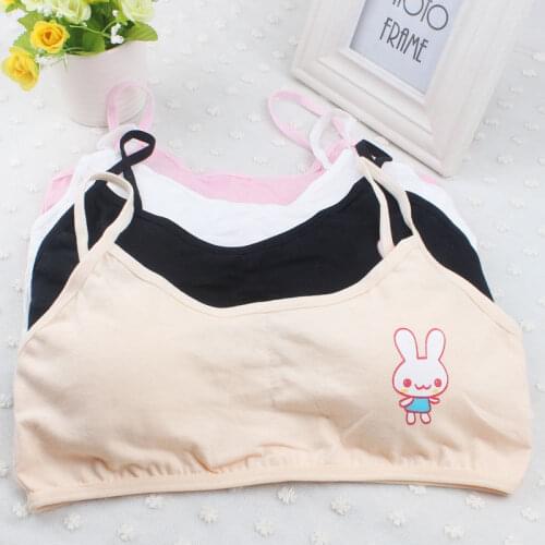 Cotton Child Bra for Teenagers Puberty Young Girl Wireless Padded Kids Student Bras Underwear Children Lingerie