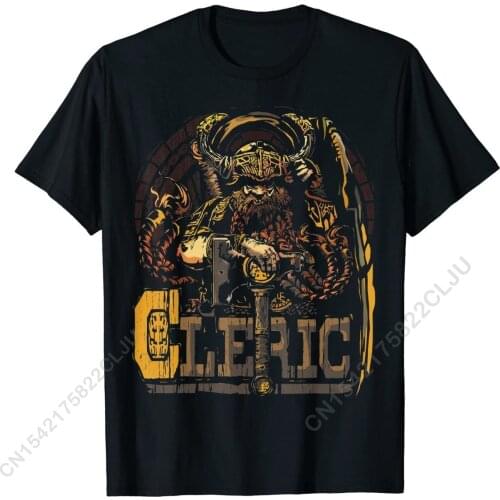 Dwarven Cleric RPG Awesome Cosplay Roleplaying Gamers T-Shirt Cotton Tops Shirts For Male Simple Style T Shirts Casual Designer