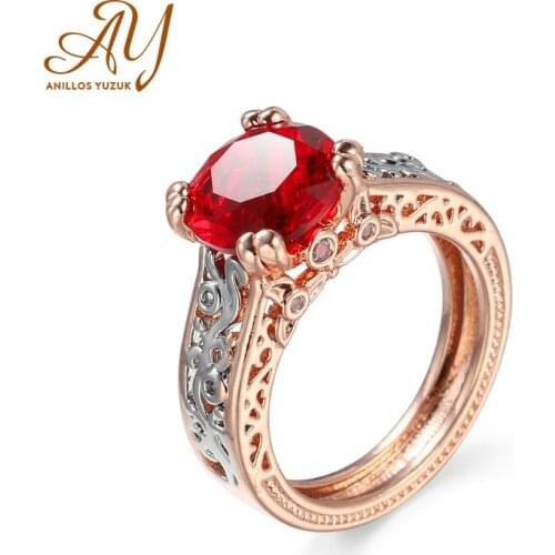 Anillos Yuzuk Vintage 925 Silver Jewelry Ring Round Shape Citrine Zircon Gemstone Female Ring For Wedding Party Gift Wholesale