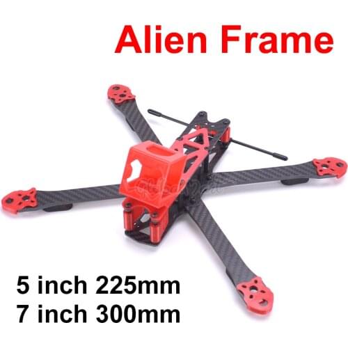 Alien RR5 X 5 inch 225 225mm / 7 inch 300mm Carbon fiber Quadcopter Frame kit 4mm Arm with 3D printed TPU Parts for Runcam 3s