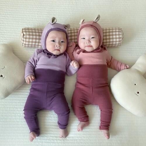 Newborn Baby Clothes Sets Long Sleeve Top And High Waist Pants Cotton Pajamas Spring and Autumn Baby Boy Girl Clothing
