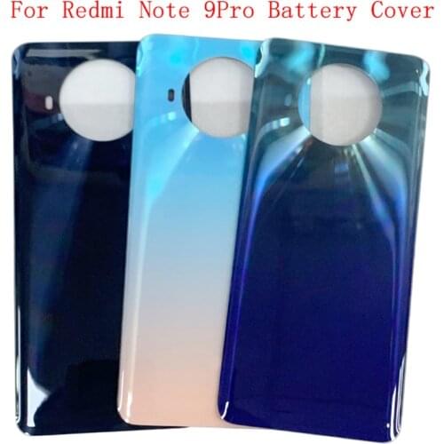Battery Cover Rear Door Back Case Housing For Xiaomi Redmi Note 9 Pro 5G Battery Cover with Logo Replacement Parts