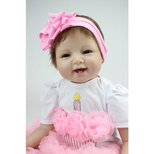 NPKCOLLECTION 55CM Silicone Reborn Baby Lifelike Toddler Baby Bonecas Kid Doll Bebes Reborn Brinquedos Reborn Toys For Kid Gifts