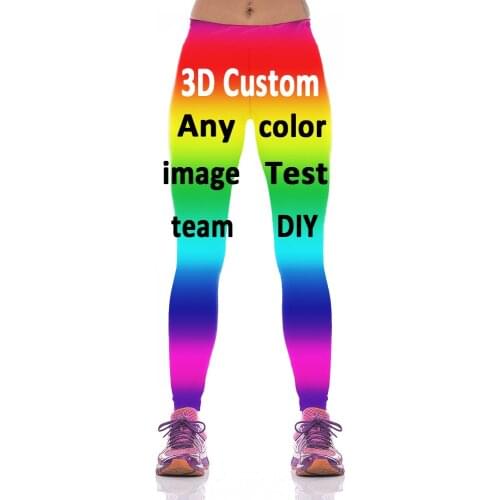 UJWI Custom Women Soft Legging Personality 3D Print Skull Leggings Elastic Fitness Slim Design Fun Trousers DropShip DIY Workout