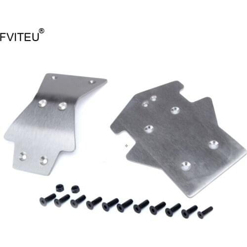 FVITEU Stainless bottom reinforcing plate kits for 1/5 Losi 5ive-T Rovan LT King Motor x2