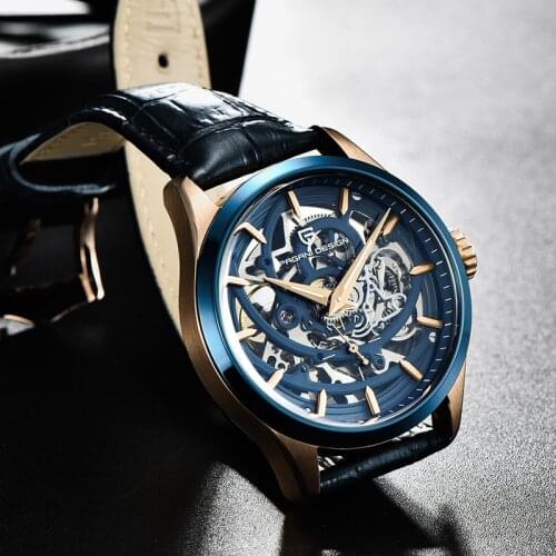 2020 New PAGANI DESIGN Mens Watches Mechanical Skeleton Wristwatch Mens Luxury Automatic Watch Men Waterproof Relogio Masculino