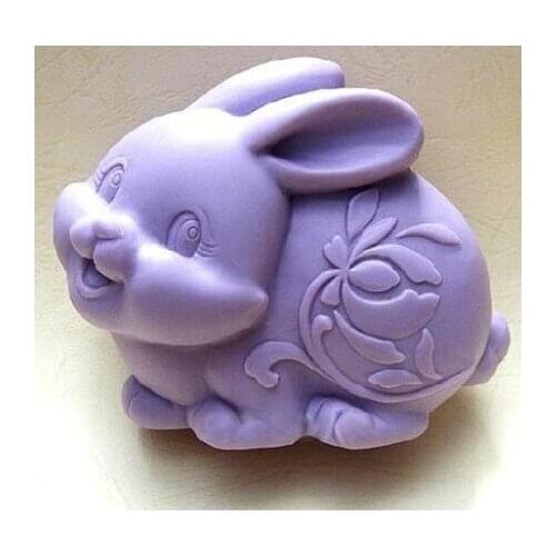 New Cute Rabbit tuzi Craft Art Silicone Soap mold Craft Molds DIY Handmade soap molds