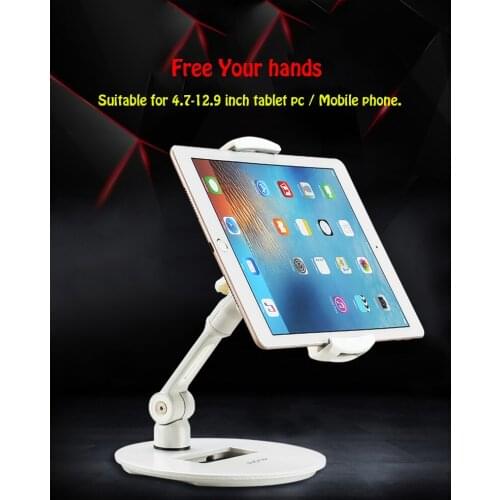 Full Motion 4.7-12.9 inch Tablet Holder Mobile Phone Smartphone Stand Universal Foldable Lazy Tablet PC Support