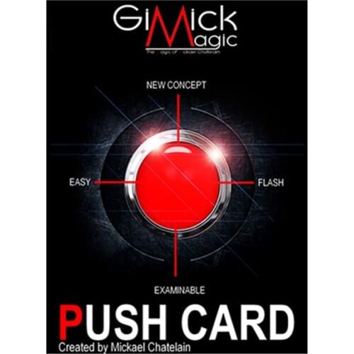 PUSH CARD (Gimmick+online instructions) By Mickael Chatelain Magic Cards Magic Tricks Close up Magic Props Illusions Fun Mind
