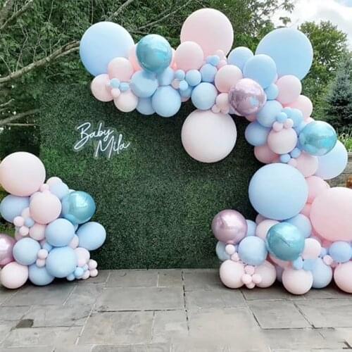 Macaron Pink Blue Balloon Garland Arch Kit Balloons Wedding Birthday Decorations Mariage Baby Shower Party Supplies