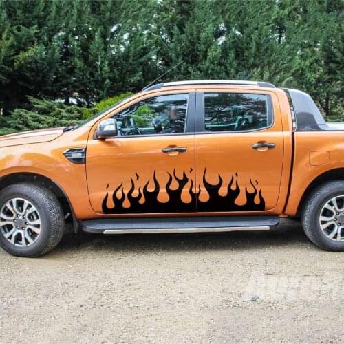 Run by fire car door side graphic vinyl for dmax adventure mud ranger F150 NAVARA