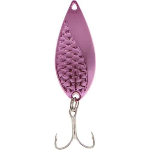 Fishing Spoons Lure with VMC Treble Hooks Casting Alloy Metal Fishing Lures Baits Spinnerbait Fishing Baits for Fisherman