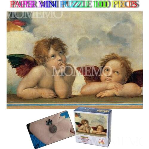 The Sistine Madonna Group of Angels Paper Puzzle Old Master 1000 Pieces Jigsaw Puzzle Adults Puzzle Toys for Teens Kids Gifts
