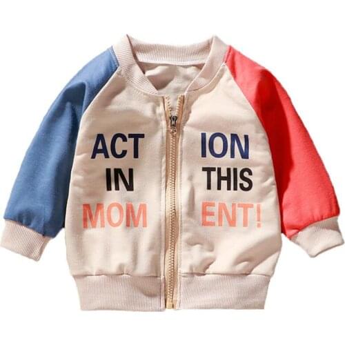 Spring little kids coat 1-5T baby boys girls clothes children Baseball V-neck autumn warm jacket for toddler windbreaker outfit