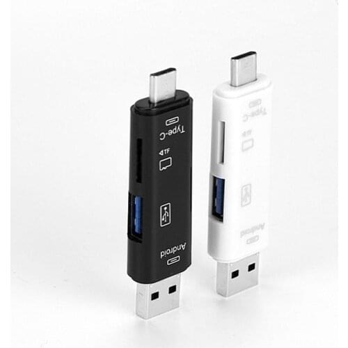 3-in-1 OTG Type-C USB 2.0 Micro-USB TF Micro-SD High Speed Memory Card Reader