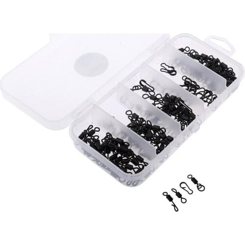 150pc Carp Fishing Quick Change Swivels Rolling Ring Swivels Terminal Tackle