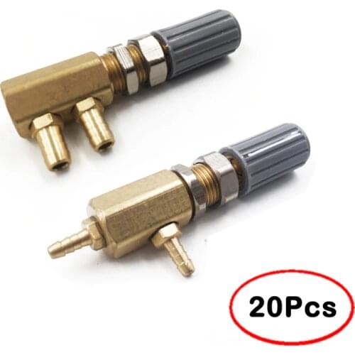 20Pcs Dental Water Adjustor F type Dental Regulator Control Valve L Type 3mm 5mm For Dental Chair Turbine Unit Regulating Valve