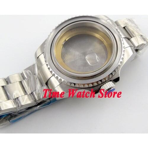 43mm Sapphire glass stainless steel Watch Case with bracelet fit Miyota 8215 ETA 2836 movement C101