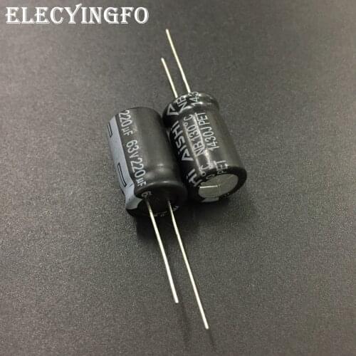5pcs/50pcs 220uF 63V220UF Aishi NB Series 12.5x20mm High quality 63V220uF Aluminum Electrolytic capacitor