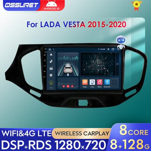 8"9"Android 10 For LADA Vesta Cross Sport 2015 2016 2017 2018 2019 2020 Car Radio Multimedia Video Player Navigation GPS WiFi 4G