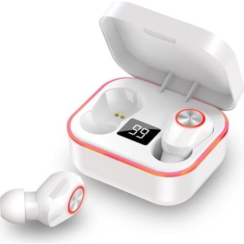 Earbuds Wireless Sports earphones surround breathing lamp Bass Touch control headset with LED Display mic Bluetooth Headphones