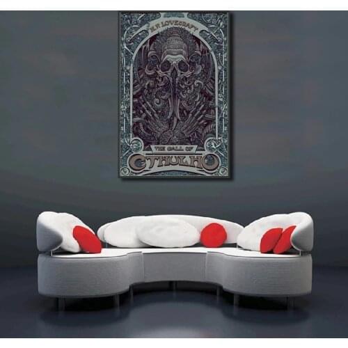 Cthulhu Lovecraft Cthulhu Art Nouveau Canvas Painting Poster Print Wall Art Abstarct Picture for Living Room Home Decor Cuadros
