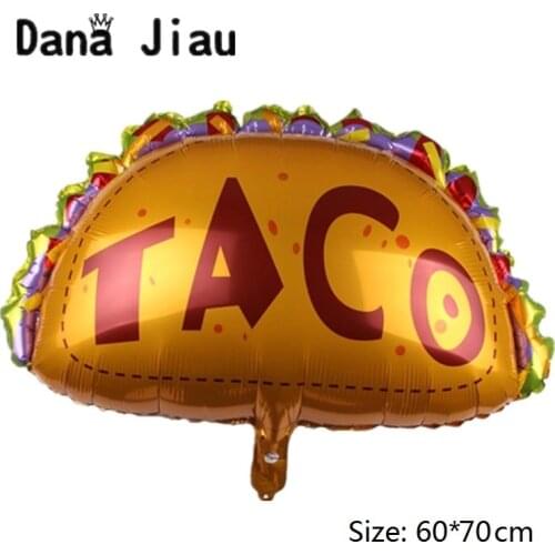Danajiau Mexico TACO food foil balloon Happy birthday party decoration wedding ball Restaurant bread store The opening ceremony