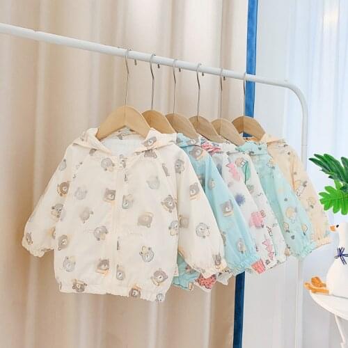 Childrens Clothing Girls Cute Cartoon Jacket 2021 Spring Autumn New Fashion Casual Long Sleeved Hooded Zipper Jacket 1-4 Years