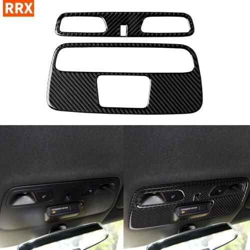 For Chevrolet Camaro 2016 2017 2018 2019 Car Carbon Fiber Roof Light Lamp Switch Panel Cover Sticker Interior Trim Accessories