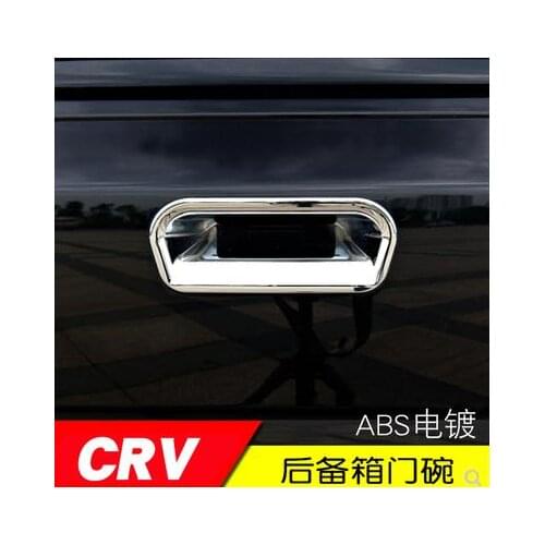 For Honda CRV CR-V 2012-2016 ABS Chrome Car Trunk Door Handle Trim Cover Rear door bowl decorative stickers Accessories