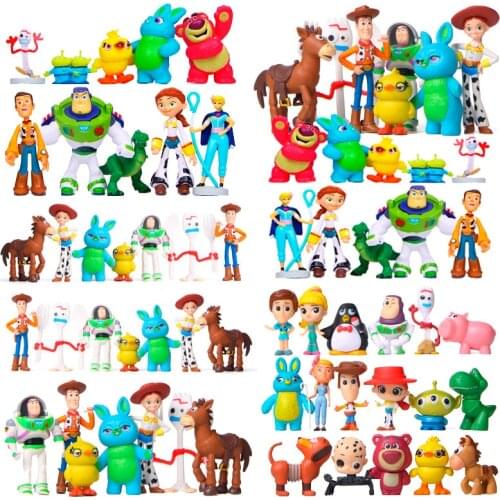 Toy Story Action Figure Toys Woody Jessie Buzz Lightyear Forky Pig Bear Figura Model Doll Figurine Kids Gifts Toy Story Mania