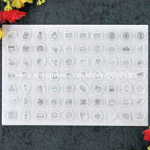 Daily life pattern B Scrapbook DIY photo cards rubber stamp clear stamp transparent stamp 11x16cm 80723100