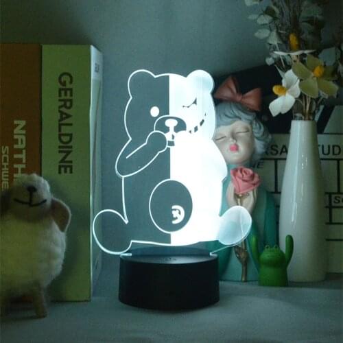 Danganronpa Figure Monokuma 3D Nightlight Animation Game Boys Girls Cool Bedroom Decoration Manga Decor Friends Gift Table Lamp