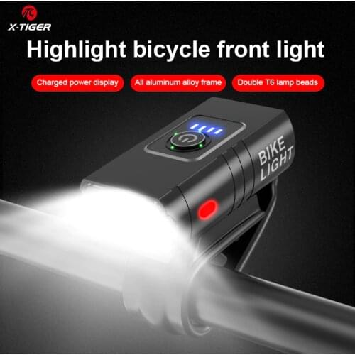 X-TIGER Cycling Headlight Waterproof Bike Light 1200 mAh USB Rechargeable LED Bicycle Lamp MTB Road Bike Front Flashlight
