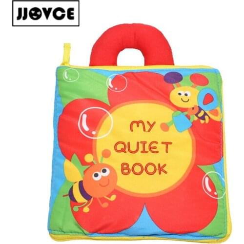 JJOVCE 2018 New Creative Toys Early Education Soft Book Multi-Purpose Cloth Book Flower Bee My Quiet Book Read Color Shape