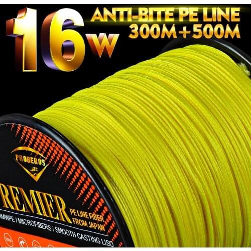 16 Stands PE Fishing Line 300M 500M 16 Weaves Super Strong Japan Braided Wire 40LB-300LB Multifilament PE Line