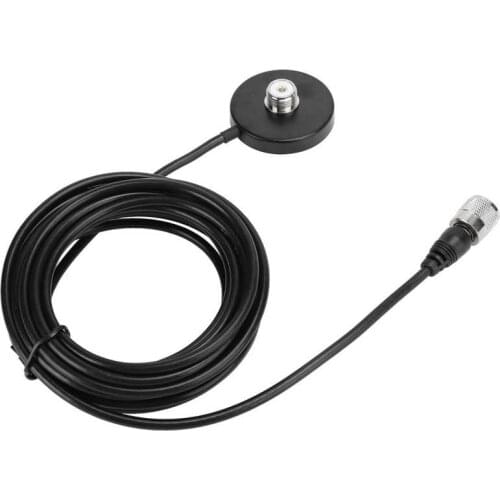 Magnetic Base Mount with 5m/16.4ft Cable for Bus Car Mobile Radio Antenna 5.5cm Diame Stable Mobile Radio Mount for Car Radio