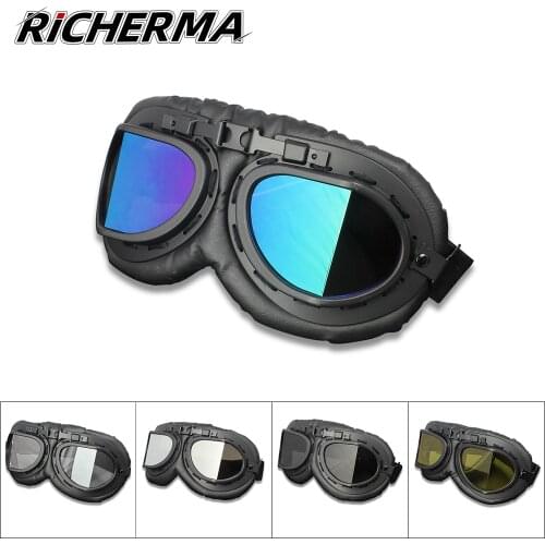 Steampunk Motorcycle Glasses Windproof Dustproof Helmet Scooter Glasses Eyes Protection Foldable Sun Glasses Motorbike Cycling