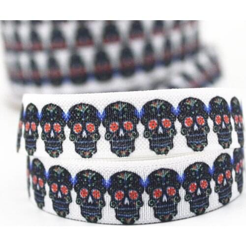 Cartoon sweet cake elastic ribbon 16mm green polyester stretch webbing for sewing DIY handmade materials band