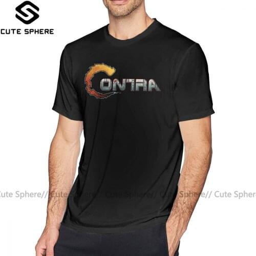 Contra T Shirt Contra T-Shirt Classic Cute Tee Shirt Cotton Printed Short-Sleeve Plus size Mens Tshirt