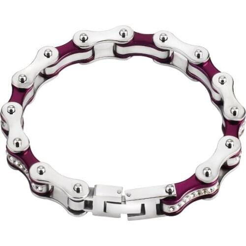 Punk rock mens bracelet metal stainless steel locomotive for mens and womens motorcycle chains link jewelry Fashion Bracelet