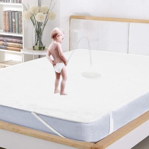 New Four-corner Tendon With Terry Cloth Waterproof Bed Cover Waterproof And Sweat-proof Mattress Cover