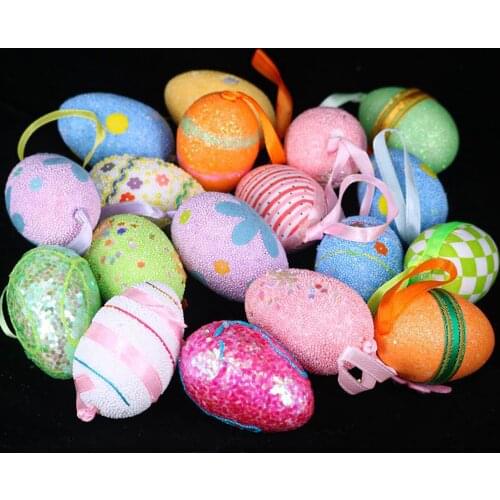 6pcs Easter Eggs Diy Eggshell Childrens Handmade Toys Holiday Gifts Easter Decorations