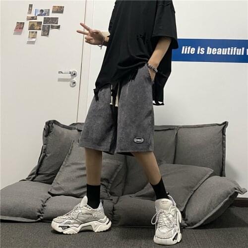 Casual Wide-Leg Shorts Men And Women 2021 Summer Streetwear Harajuku Style Goth Punk Letter Print Loose Shorts Jogger