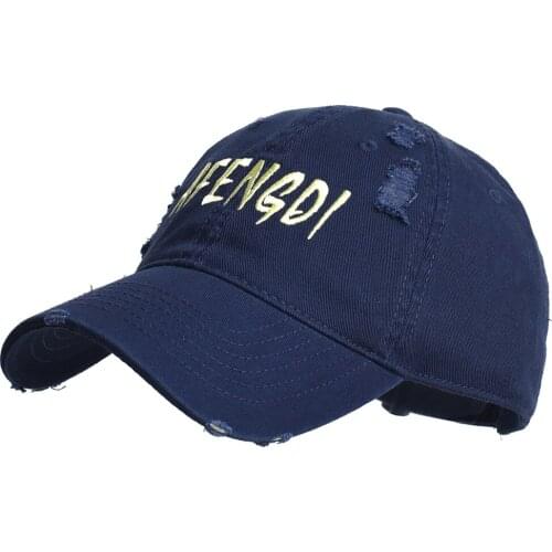 Adjustable Distressed Cotton Letter Baseball Cap Outdoor Sport Cap Men Women Dad Hat Casual Trucker Hat Style Low Profile