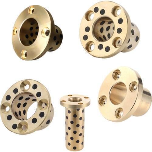 With Fixing Hole 28x3/8x12x12 27x4/8x12x15 28x3/8x12x15 27x4/8x12x20 Flanged Bronze Impregnated Graphite Oilless Bushing