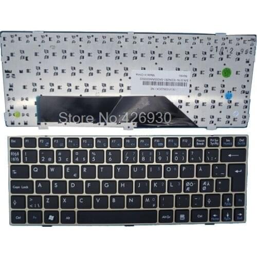 Nordic Hebrew Keyboard For MSI U135 V103622AK1 HB S1N-1EHB291-SA0 S1N-1EUK2E1-SA0 S1N-1ETR2B1-SA0 NE S1N-1EDN2A1-SA0