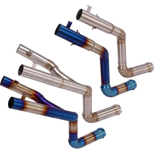 For KTM 1290 Super Duke R 2014-2016 Exhaust Mid Link Pipe Connecting Section Modified Tube Stainless Steel Slip On Motorcycle