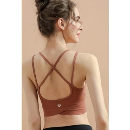 Sports Underwear Sports Beauty Back Fitness Bra Cross-lace Running Yoga Sports Bra Sexy Fitness Gym Breathable Top Underwear