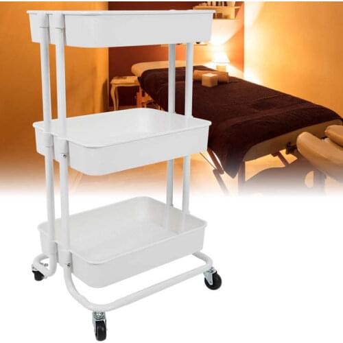 Manicure Trolley Rolling Cart Multi-Functional 3 Layers Nail Art Beauty Salon Storage Trolley Stand Rack Nail Polish Organizer
